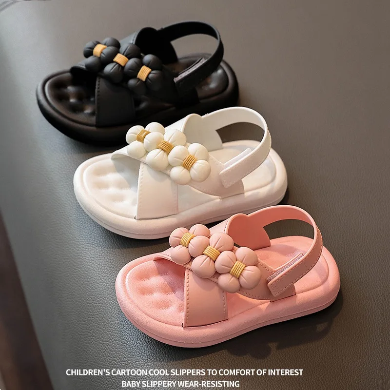 New Girl Sandals Toddler Sandals Summer Fashion Kids Baby Girls Big Pearl Princess Sandals for Little Big Girl\'s Shoes 2-9 Years