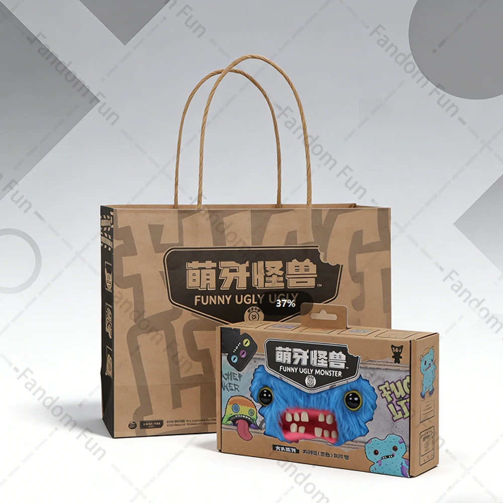 Fuggler Original bolso de hombro de felpa de ojos anchos Weirdo Screech diente feo monstruo cabeza grande bandolera peluda mochila regalo de cumpleaños