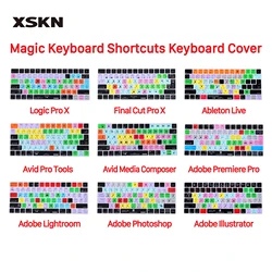 XSKN Logic Pro X Final Cut Pro X Ableton Live Pro Tools Premiere Pro Shortcuts Keyboard Cover for Apple Magic Keyboard US&EU