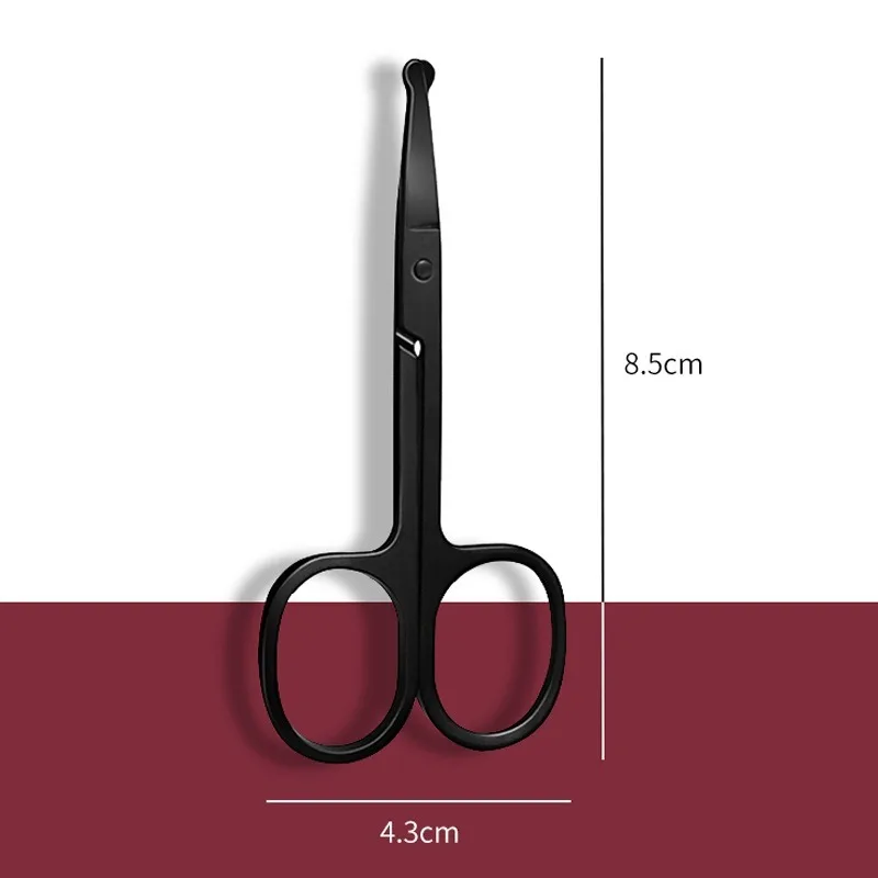 High Quality Hot Selling for Unisex Stainless Steel Black Round Head Safety Nose Hair Clipper(Does Not Harm The Nasal Cavity)