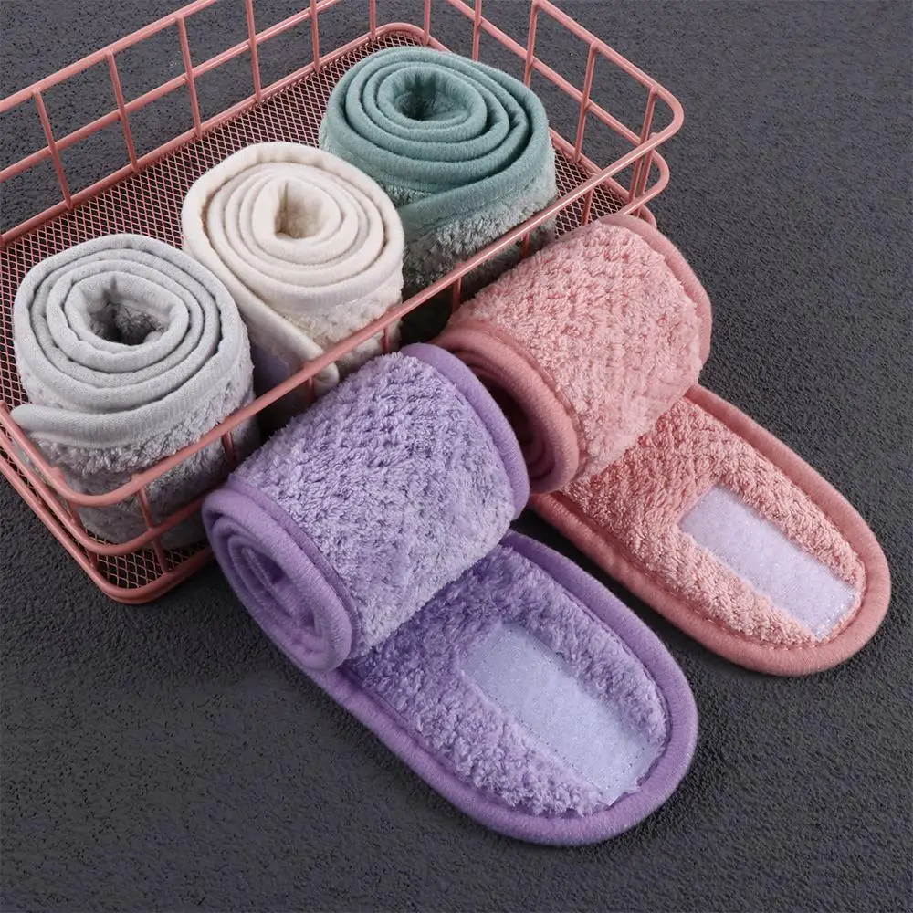 

Fashion Headwear Facial Cosmetic Makeup Adjustable Face Wash Hairband Wrap Tiara Coral Fleece Headband Turban