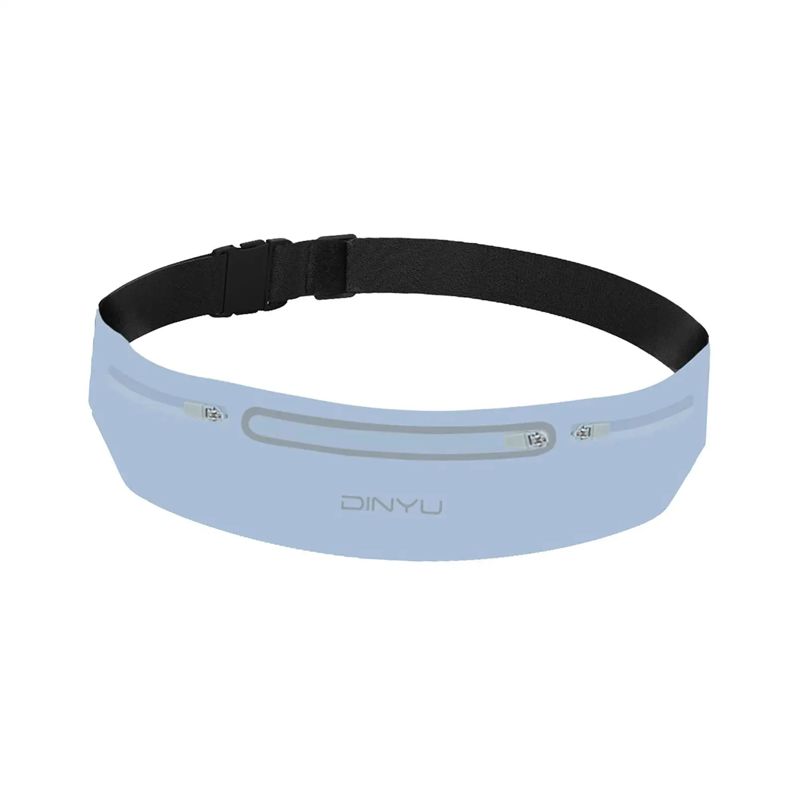 

Running Belt Fanny Pack Reflective Lightweight with 3 Zipper Pockets Running Waist Pack for Camping Hiking Gym Fitness Walking