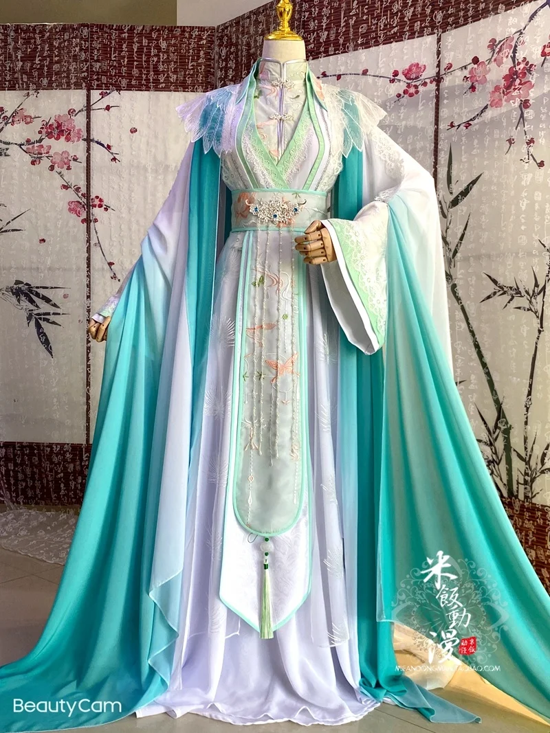 Anime Tian Guan Ci Fu Shi qingxuan The Scum Villain’s Self Shen Qingqiu Cosplay Costume Hanfu Dress for Halloween