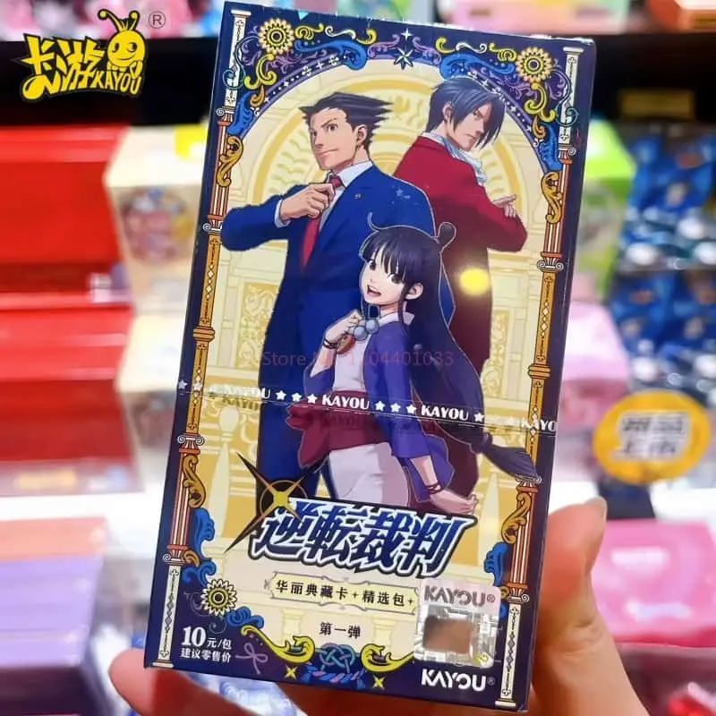 KAYOU Genuine Ace Attorney Gorgeous Selection Package Phoenix Wright Collectible Card Game Peripheral Card Toy Boy Holiday Gift