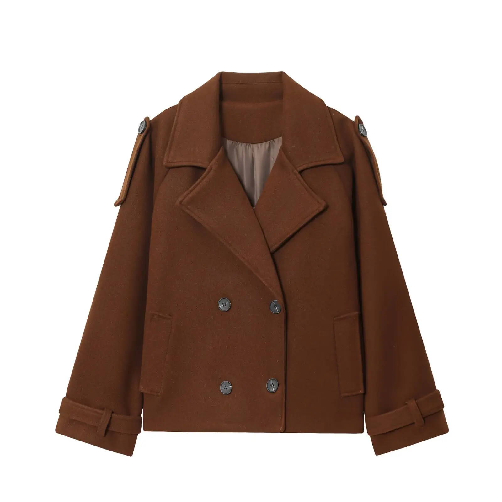 النمط الأوروبي والأمريكي 2025 موضة جديدة مزاجه ركاب نمط المرأة معطف سترة صوفية التلبيب