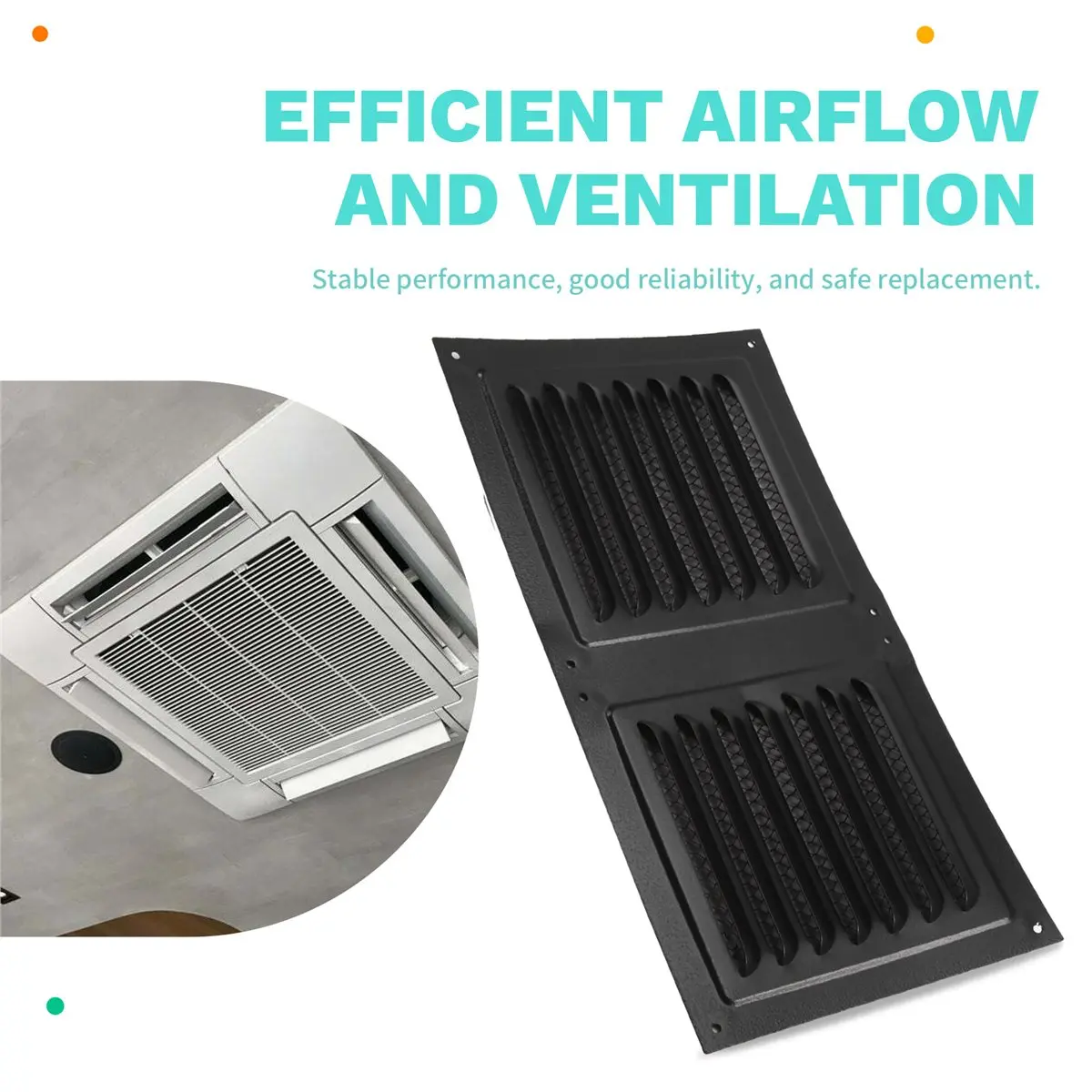DT81 Airflow Grille Airflow Vent Cover Built-in Insect Screen Compact Size Optimal Airflow for Cooling for HVAC Systems