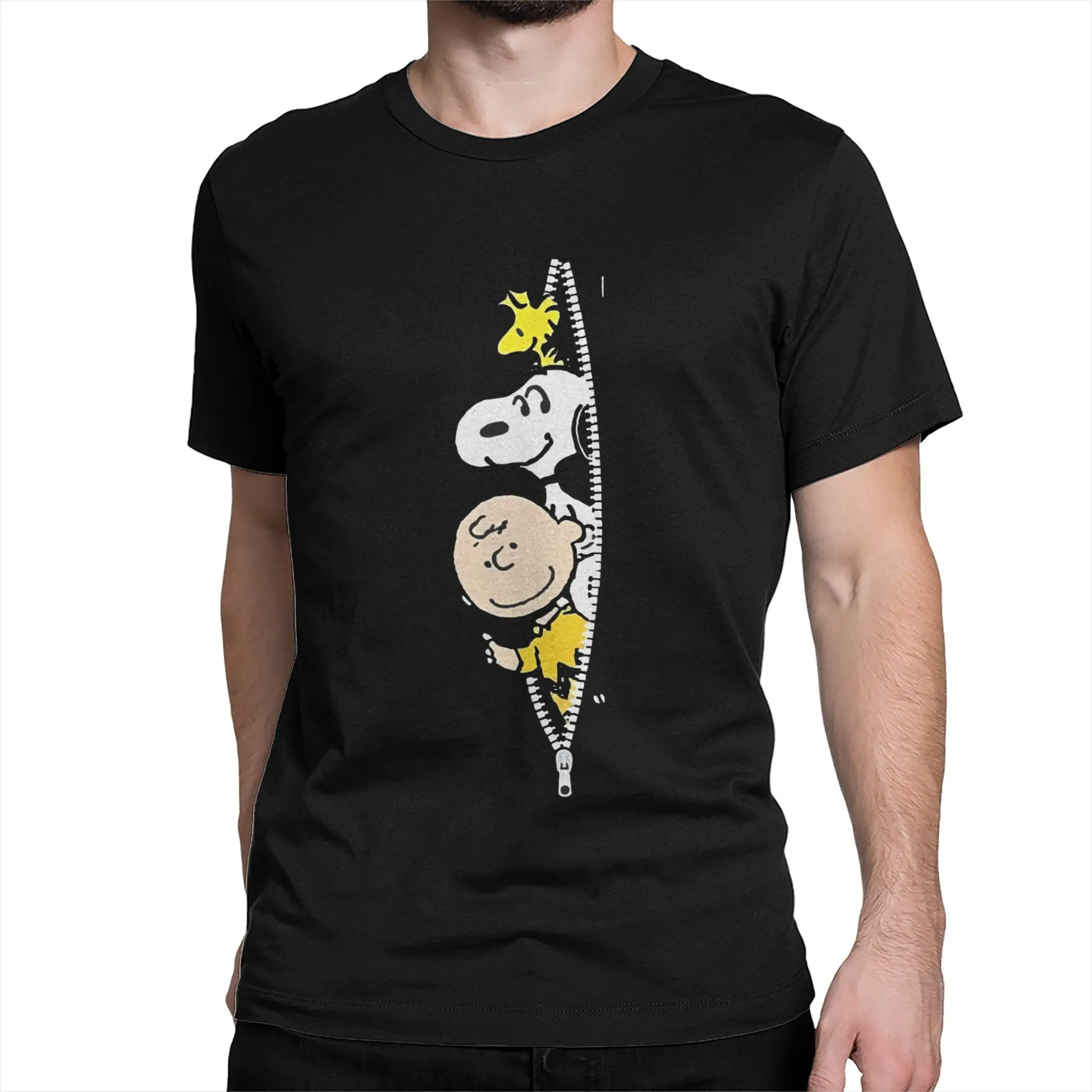 Peanuts snoopy cartoon Merch Unisex T Shirts Pure Cotton Tee Print  T-shirt Clothes