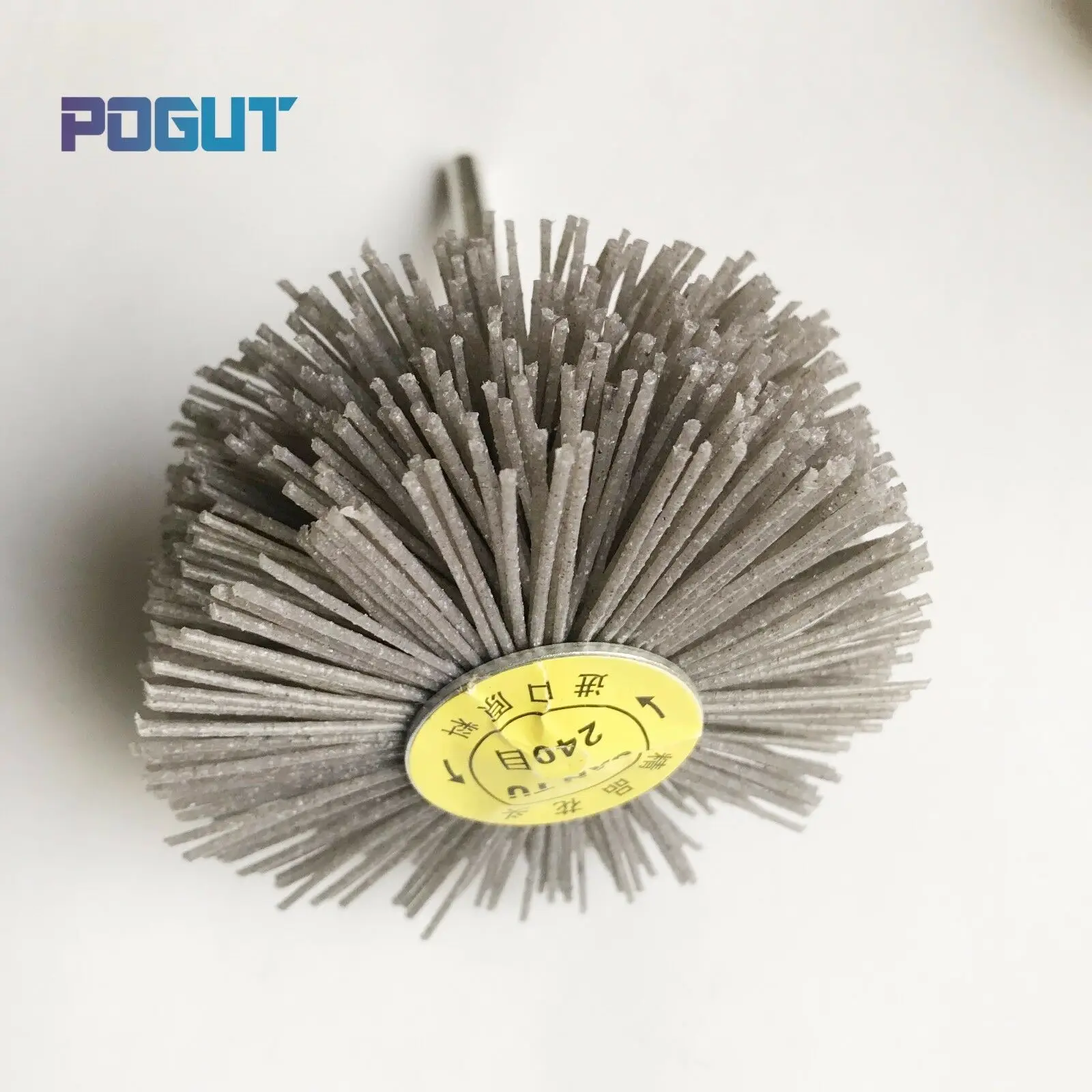 

2 Pieces 85*35*6mm Nylon Bristle Wood Polishing Brush Drill Abrasive Wire Grinding Wheel for Wood Furniture Mahogany Finish