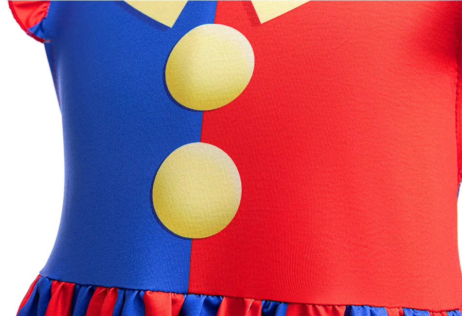 Erstaunliches Zirkus-Cosplay Pomni-Kostüm Mädchen-Clown Bühnenkostüm Kinder Karneval Halloween Party Kleid Geburtstagsgeschenk – Detail 8