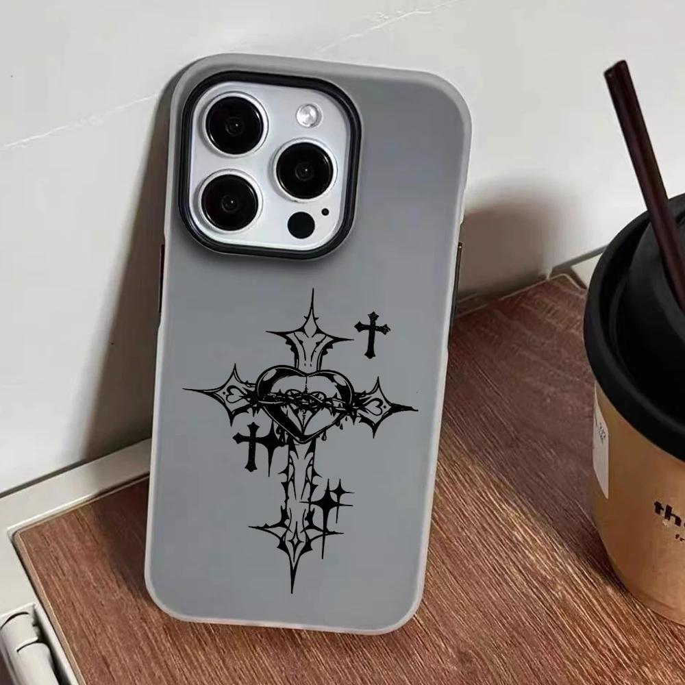 Für iPhone 17 15 16 14 Pro Max Hülle Plus Kunst-Kreuzmuster-Cover für iPhone 13 11 12 ProMax XS XR 7 8 Plus Bonbonfarben-Hüllen – Detail 6