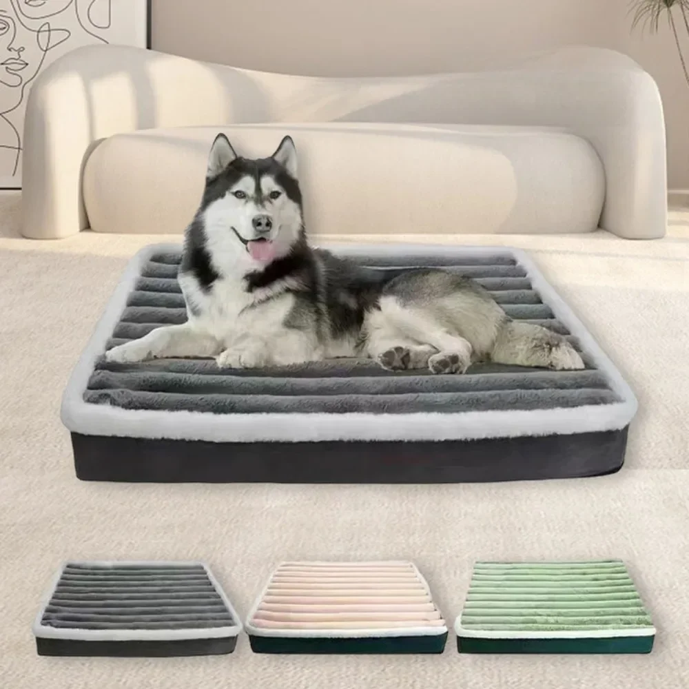 Plush Dog Bed Mat Cat Beds With Zipper Remolvable Pet Mattress For Dog Sleeping Mat Washable Warmth Preservation Pet Bed Sofa