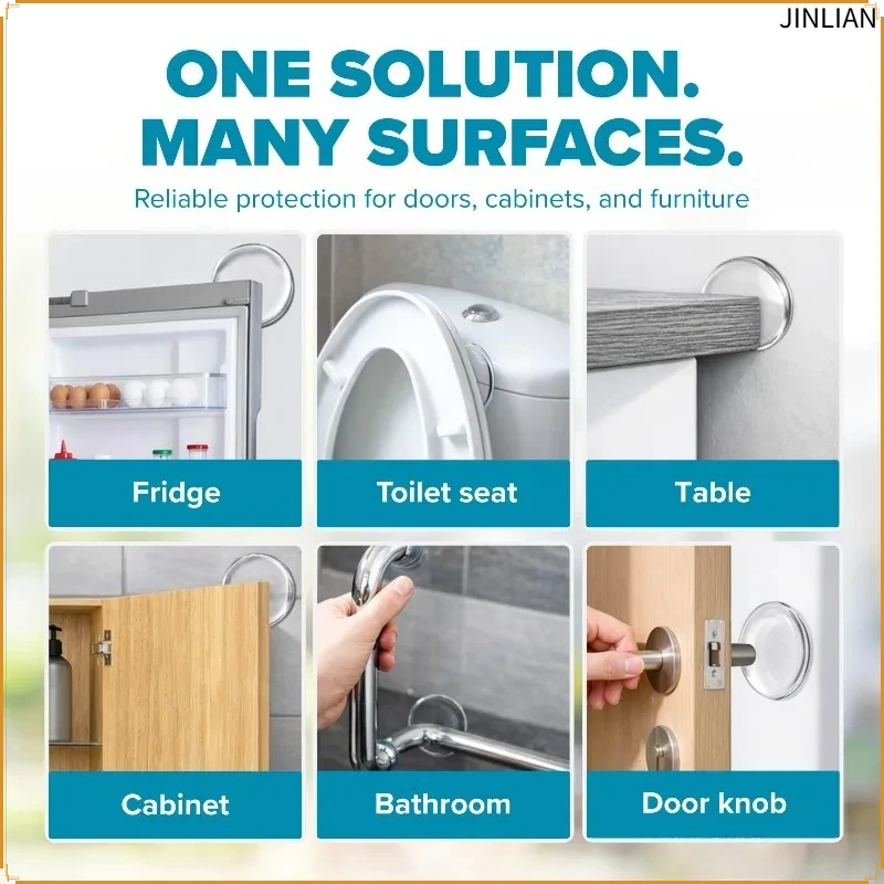 Silicone Door Bumper Sound-absorbing Material Self-adhesive Stickers Wall Protector Muffler Furniture No Trace Anti-crash Pad