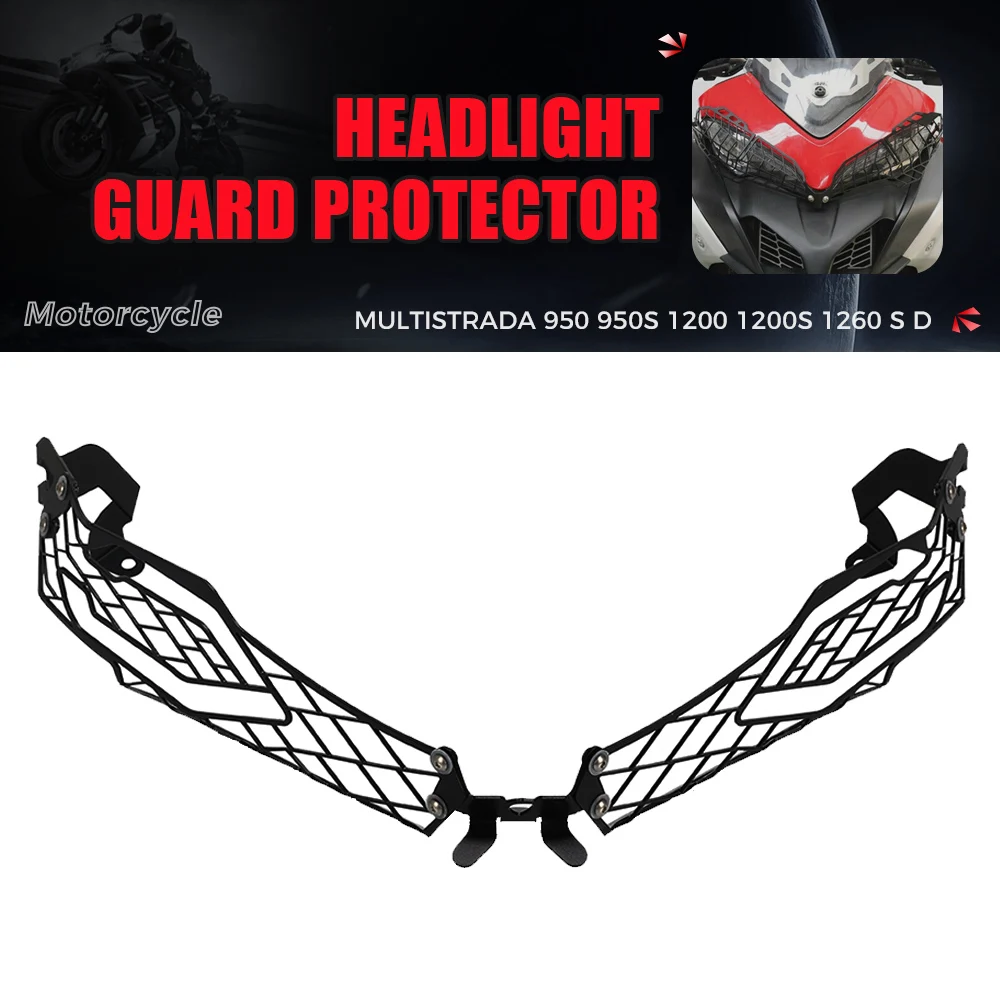 

Headlight Guard Protector Grille Cover Protection For Ducati MULTISTRADA 950 950S 1200 1200S 1260 S D AIR ENDURO GRAND TOUR