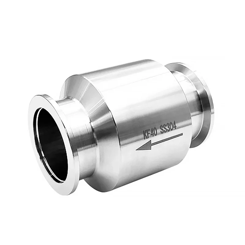 KF Vacuum Check Valve For Vacuum Piping Pump KF16 KF25 304 Stainless Steel Exhaust Check Valve Vacuum Pump Check Valve KF40 KF50