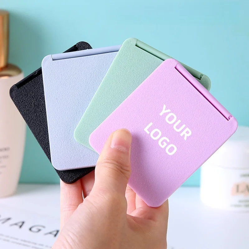 【로고 맞춤】50개 맞춤형 양면 무광 사각 거울 메이크업 거울 기업 선물 공장 도매