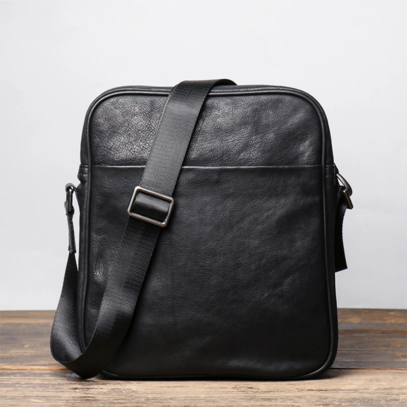 Guro Heren Echt Lederen Schoudertas Luxe Design Trend Crossbody Toplaag Koeienhuid Messenger Tas Dagelijkse Casual Zakelijke Tassen