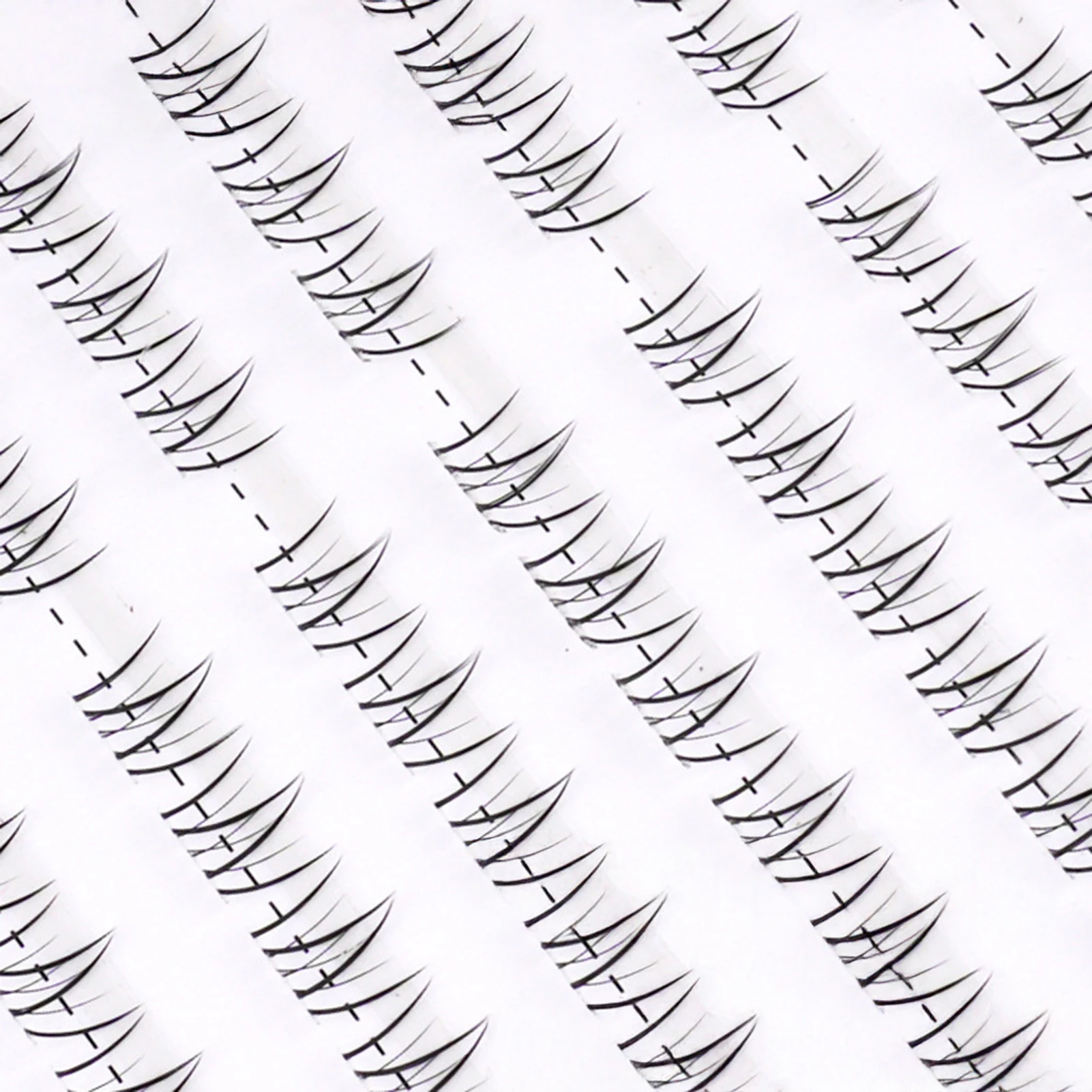 Faux-cils inférieurs en forme de V, 10 rangées de sensation d'air, tige transparente naturelle, outils d'extension de maquillage