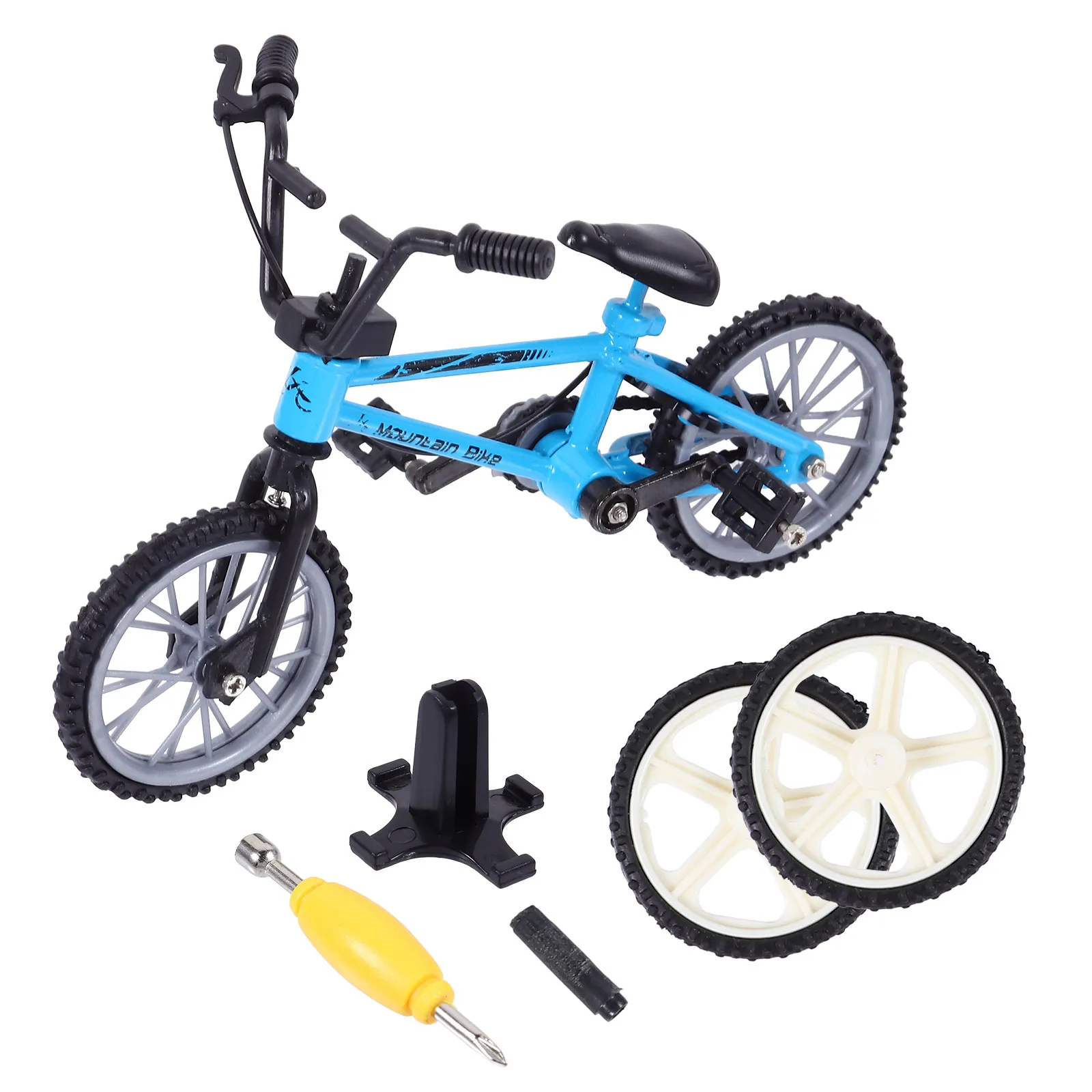 

1 Set Finger Bicycle Desktop Mini Alloy Mountain Bike Simulation Sports Game Finger Bike for Family Friends Gift