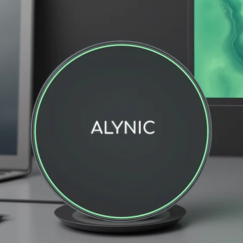Mini LED Wireless Charger Pad For iPhone 16 15 14 13 12 8 X Pro Max Samsung Xiaomi Induction Fast Charging Dock Station