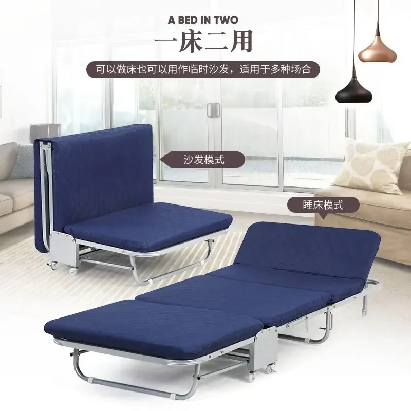 Office Folding Bed Single Lunch Break Nap Escort Camp Hard Board Tri-fold Recliner Chair Indoor Furniture  Daybed