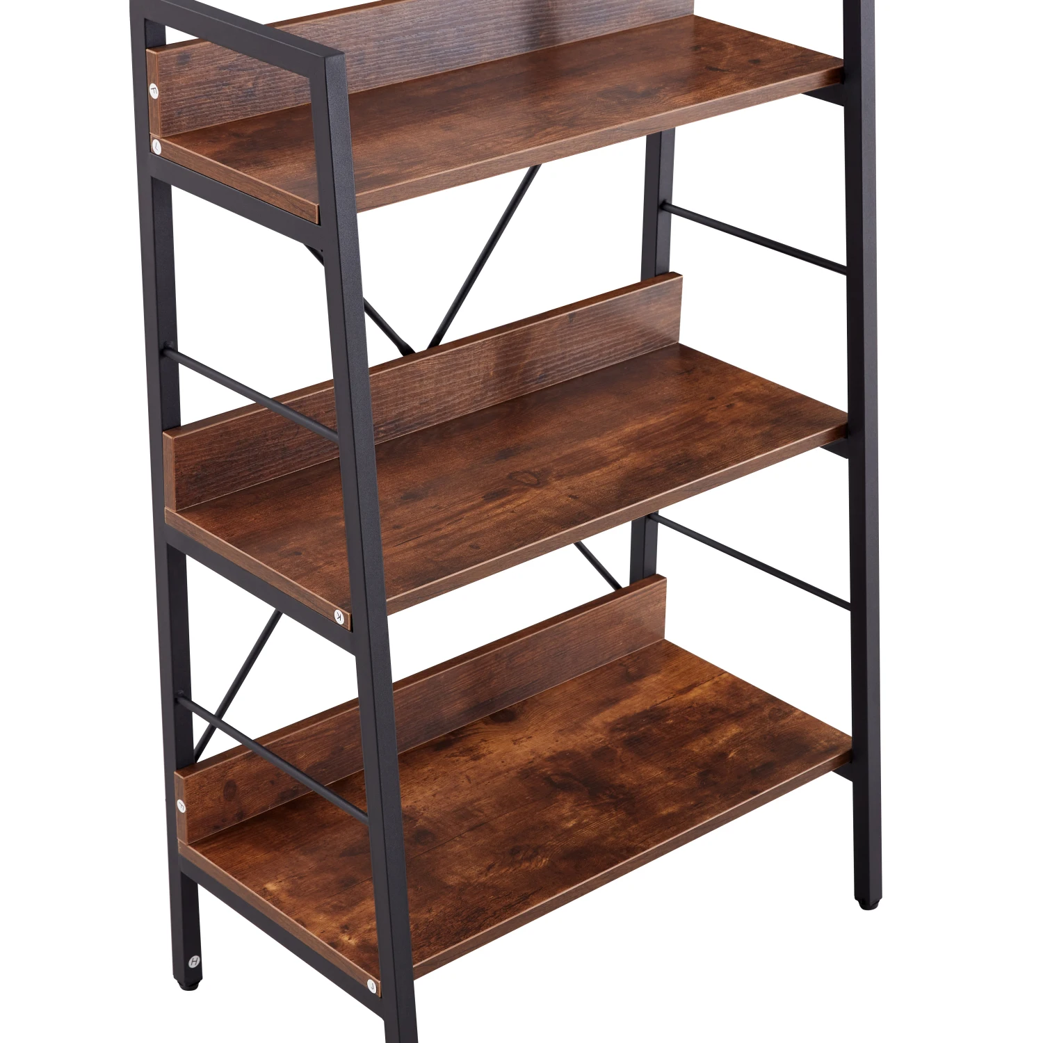 Tri-layer metal frame bookshelf ladder shelf - Tigger design.