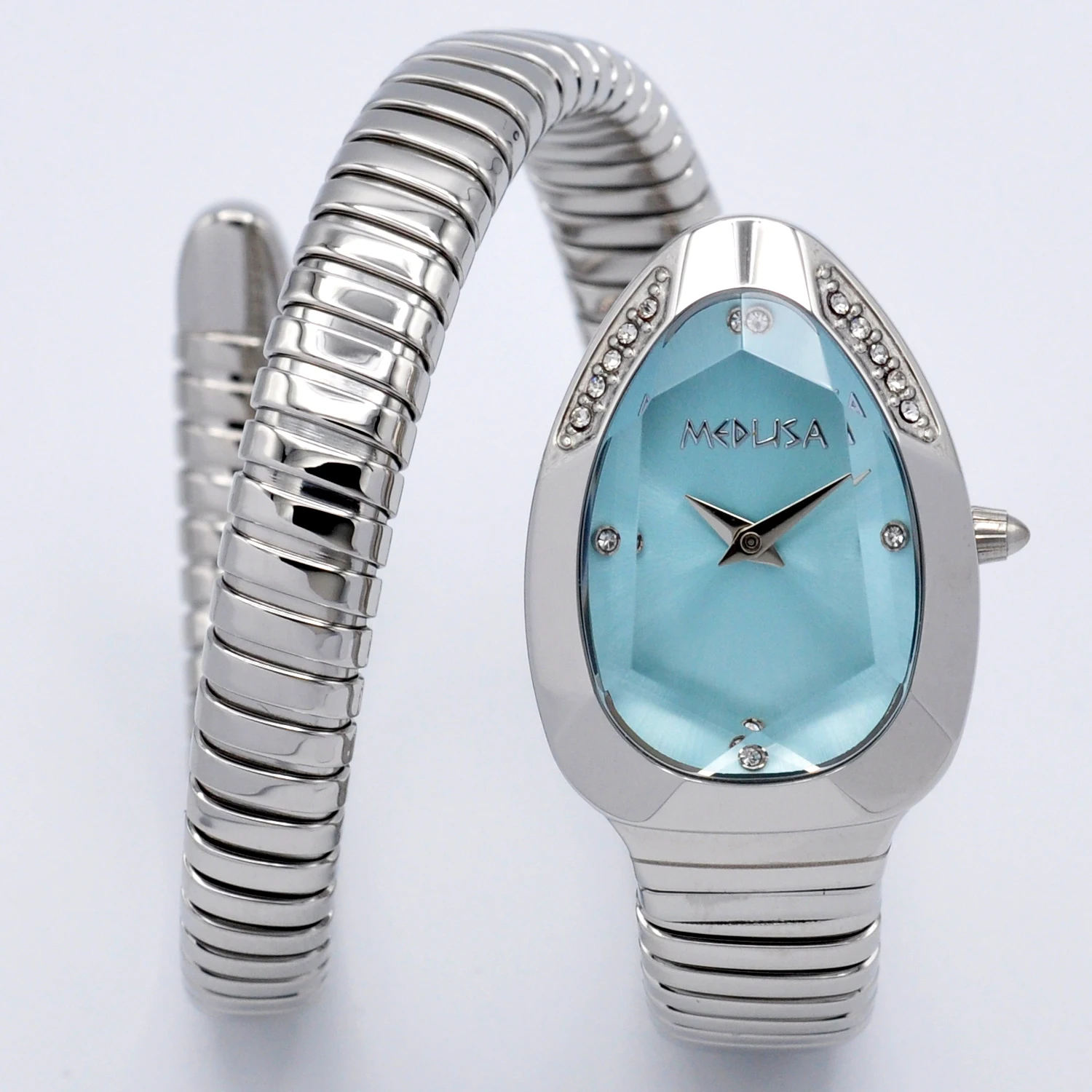2026 High Quality Gold Diamond Set Snake Shaped Dress Watch Bangle Style Fashionable Unique Brand Same Style Women's Wristwatch S306053be53a54ca18a47465dade15419p