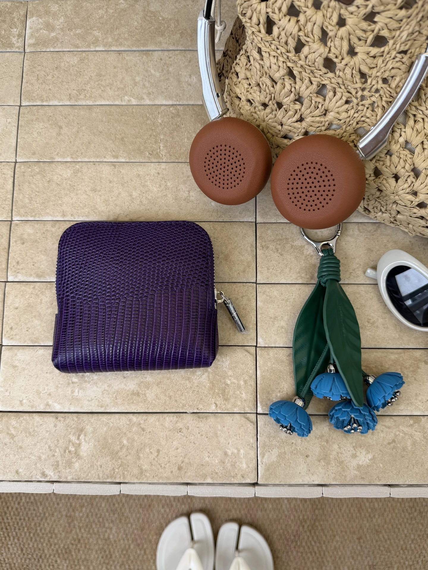 Top Layer Cowhide Lizard Pattern Jewelry Coin Purse Key Holder Card Bag Handbag Casual Minimalist Style Zipper Closure Unisex