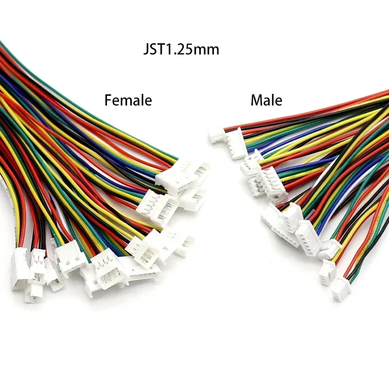 10pcs 15cm JST1.25 PH2.0 XH SM2.54 2P3P 4P 5P 6P Male Female Plug Butt-joint Aerial Docking Crimp Terminal Wire Cable Connector