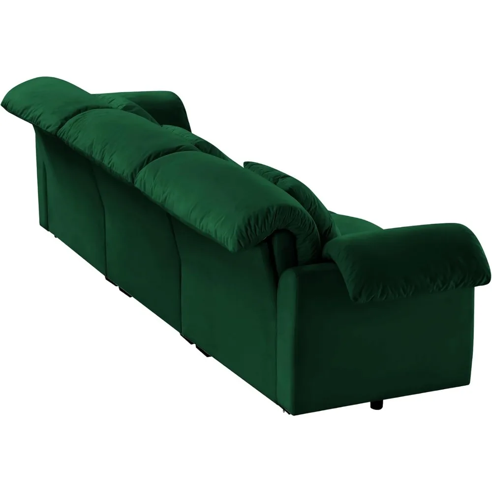 Convertible Modular Sofa Sectional Couch with Reversible Chaises,3 Seat Velvet Sectional Cloud Sofa Couch with Storage
