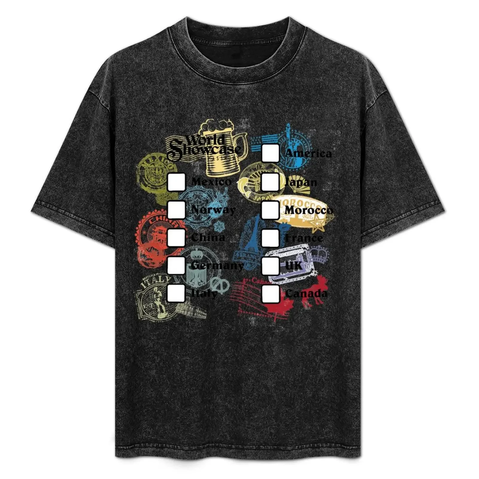 

Drink Around the World - EPCOT Passport T-Shirt Trendy Print Short Sleeve T-Shirt