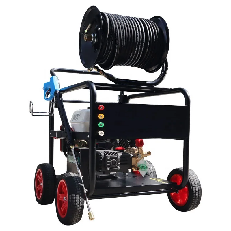 

30LPM 150Bar gasoline engine high pressure cleaner 7.5 horsepower 2180PSI sewer cleaning machine sewage water pipe cleaning mach