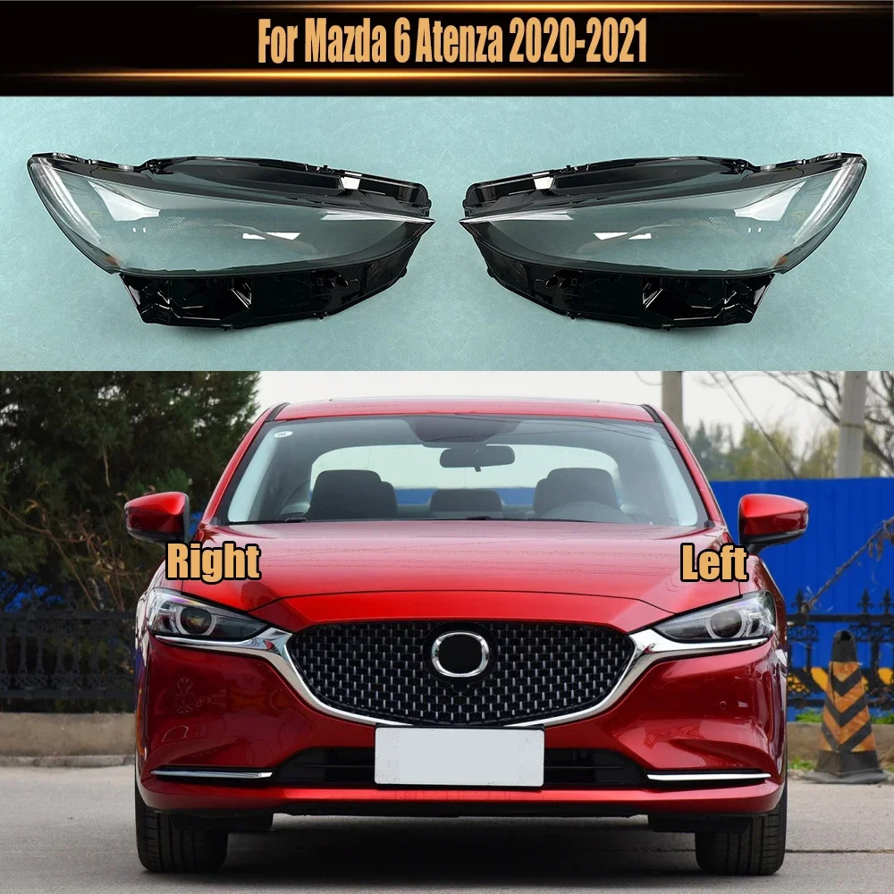 

For Mazda 6 Atenza 2020-2021 Headlights Cover Transparent Headlamp Shell Lens Replace Original Lampshade Plexiglass