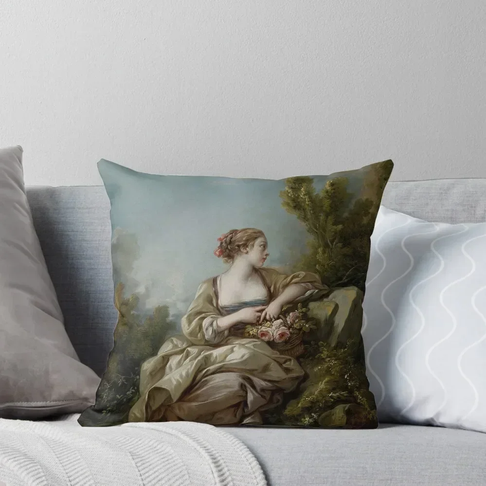 

Franois Boucher The Young Gardener Throw Pillow Cusions Cover Pillowcases For Pillows luxury covers pillow