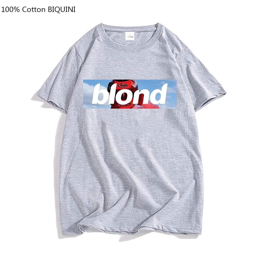 Frank O-ocean Blond R&B Music T Shirts MEN Fashion Hip Hop Tshirts 100% Cotton T-shirts Handsome Rhythm and Blues Originality