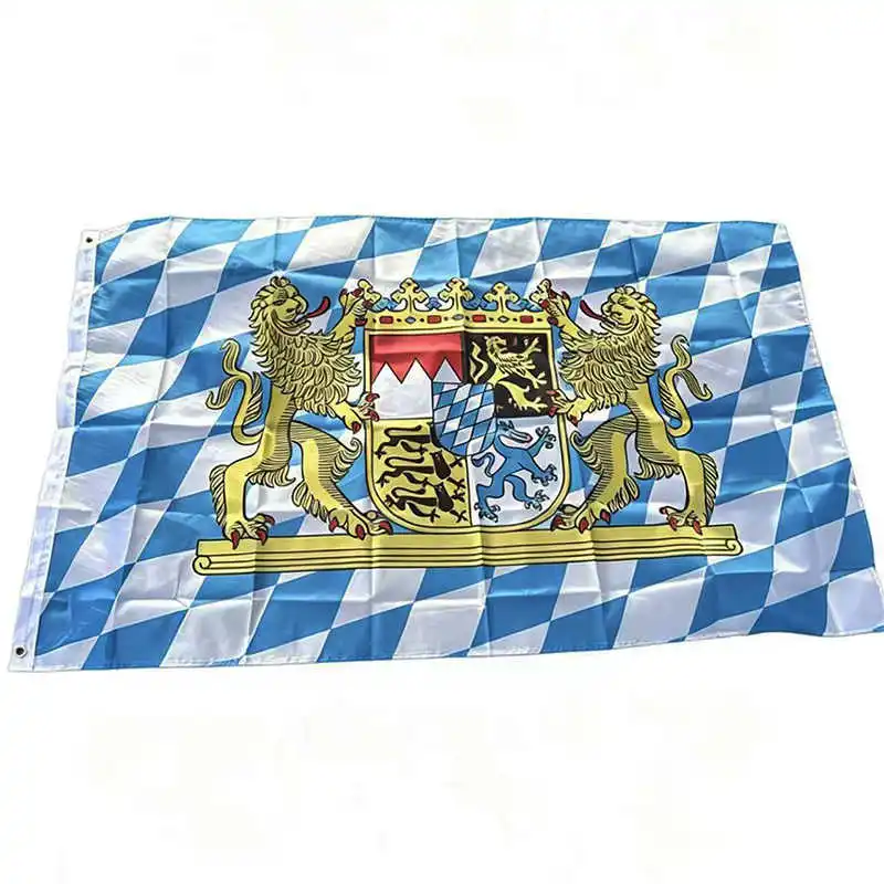 

German Bavaria Flag Germany Bavarian Banner 90x150cm Polyester Lion Printed Flying Oktoberfest Flags Banners Decoration