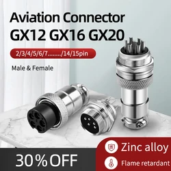 5/10/100SETS aviation plug GX16-2P/3/4/5/6/7/8/9pin male female aviation socket connector 12 16 20mm