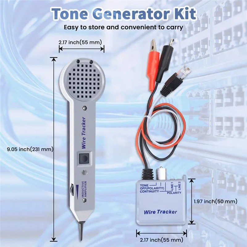 Tone Generator Kit, Wire Tracer Circuit Tester, 200EP High Accuracy Cable Tester, Tone And Probe Kit Line Finder Easy Install