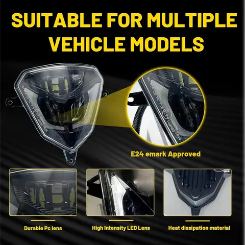 LED Headlight Dirt Bike 50W High Power for Beta RR125 200 4T250 300 2T 300 350 390 430 480 4T 498 525 2008-2024 Bea X-Trainer 20 10 best selling faro led beta - №8