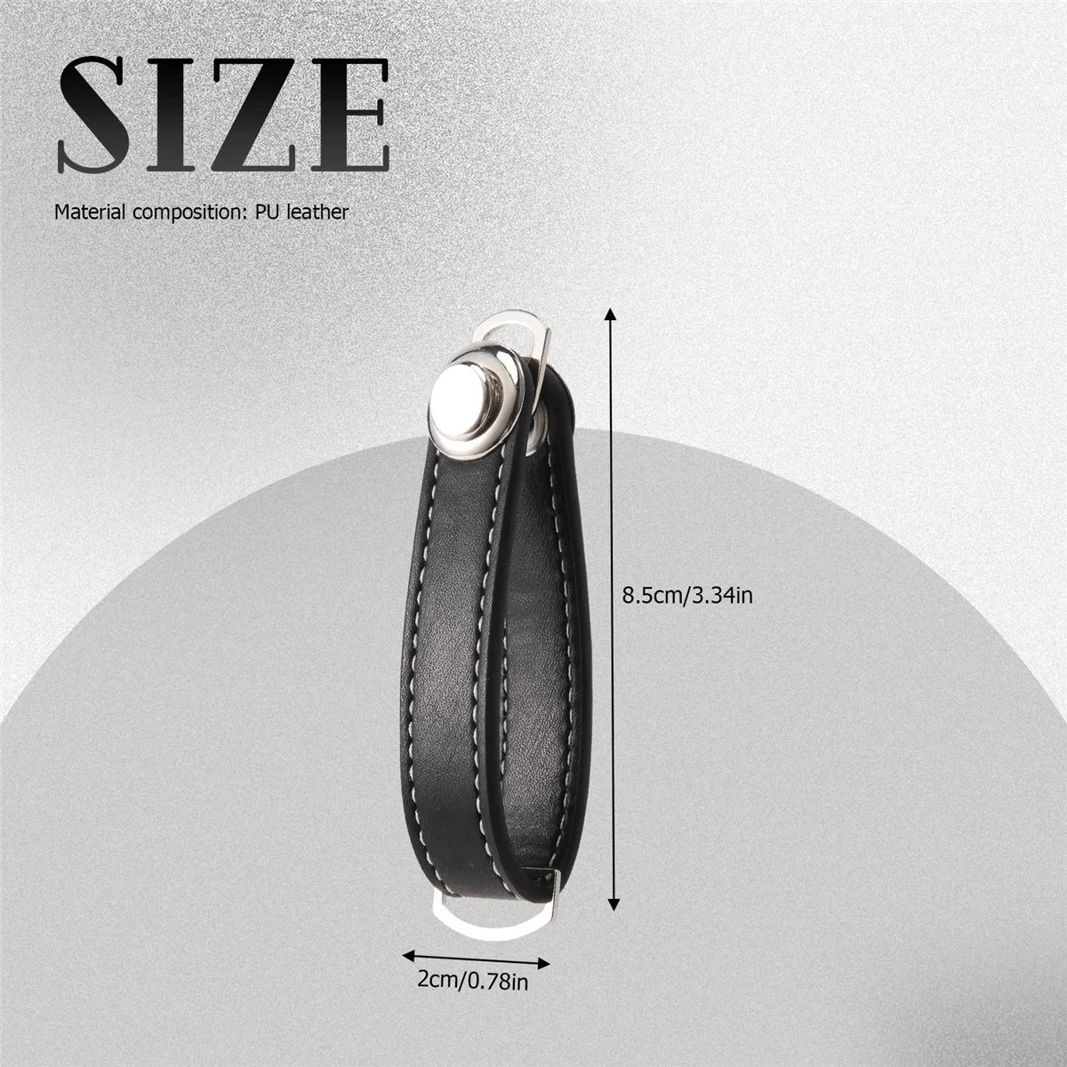 ABQR Fashion Car Key Pouch Bag Case Wallet Holder Chain Key Wallet Ring Pocket Key Organizer Smart Leather Keychain Black #5