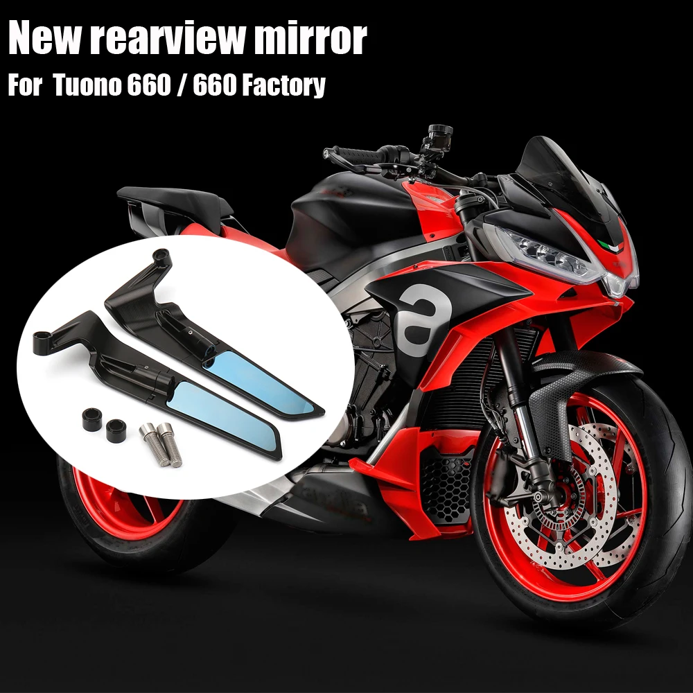 

Motorcycle Aluminium Wind Wing Adjustable Rotating Rearview Mirror For Aprilia Tuono 660 2021 - 2023 TUONO 660 Factory 2022 2023