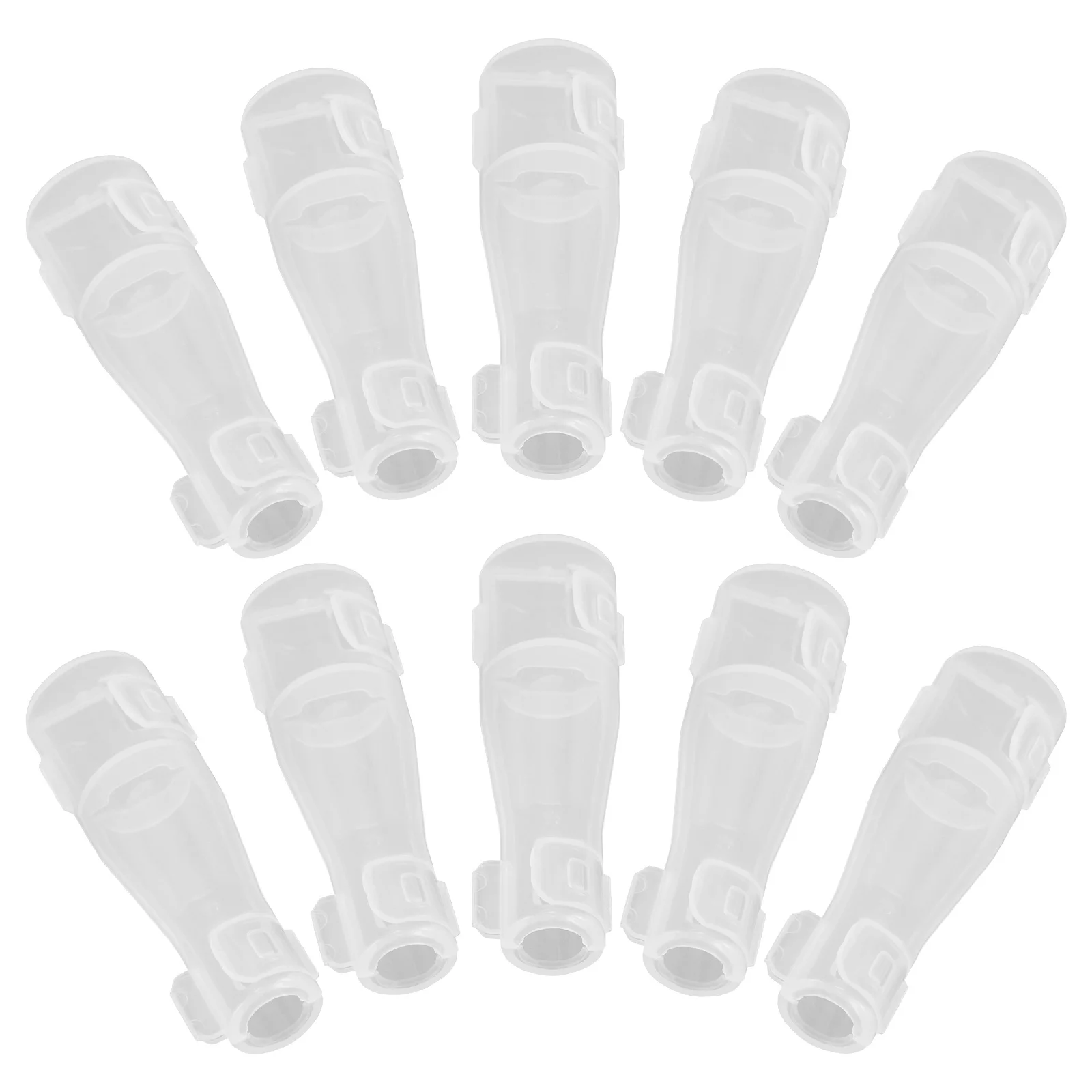 10 stuks doorzichtige plastic make-upborstelbeschermers stofhoezen voor ronde borstels gereedschap bescherming en organisatie