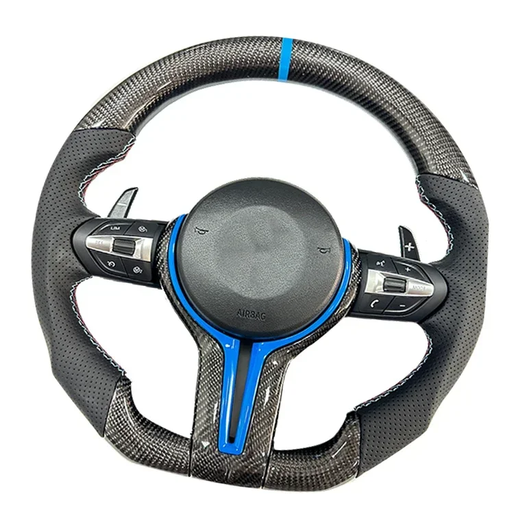 

Carbon Fiber Steering Wheel Trim Cover Replacement for BM
