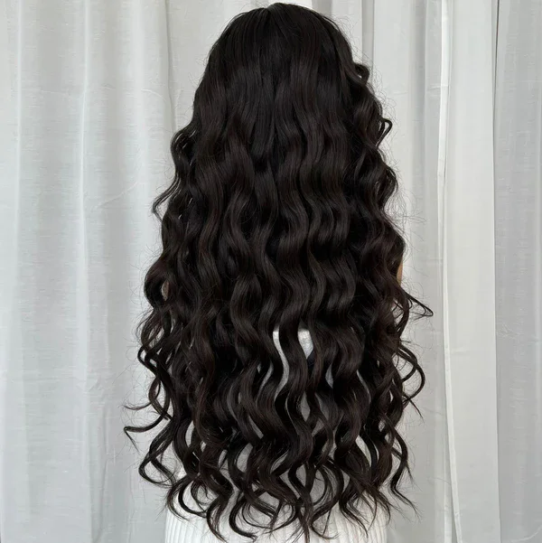 Side Part Loose Deep Wave Glueless Lace Front Synthetic Hair Wigs for Black Women Long Last Daily Use Long 26Inch Synthetic Wigs