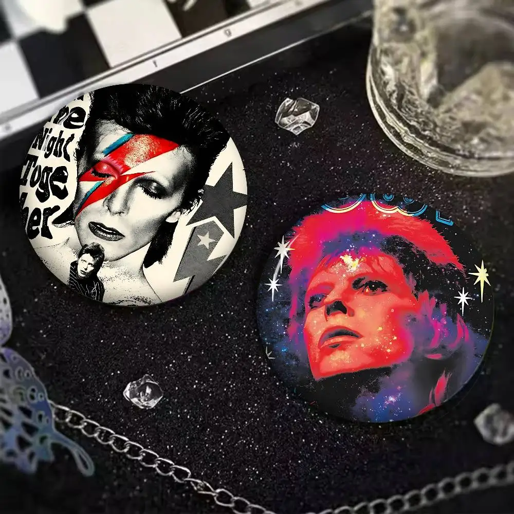 Classic Singer D-David B-Bowie Creative Pins Funny Round Snap-in Brooch Badge Backpack Hat Accessories Jewelry Gifts For Friend - view 6