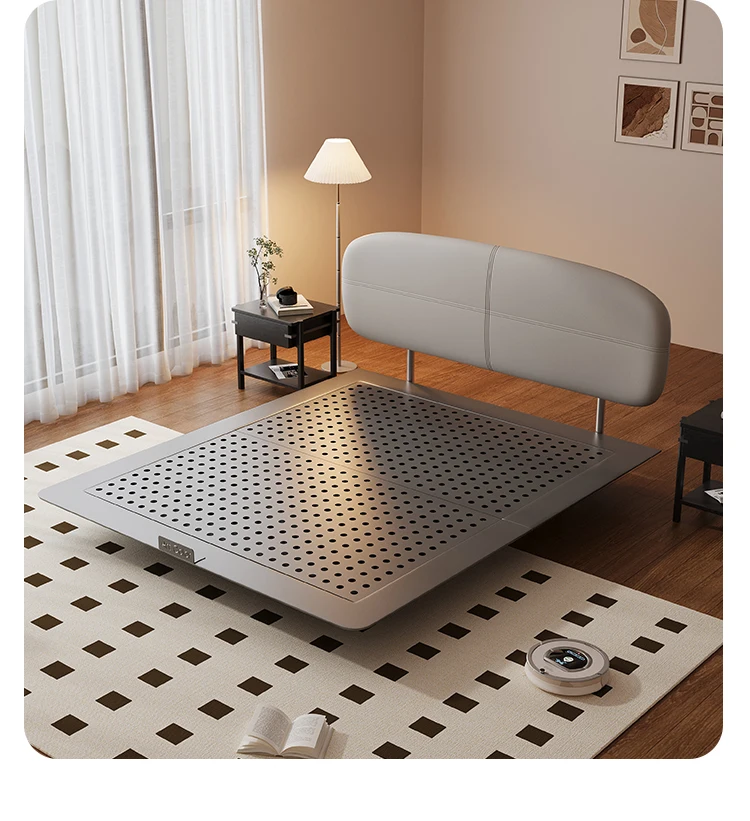 

Cream wind leather bed master bedroom high-end atmosphere princess girls bedroom bed small apartment medium and ancient wind sus