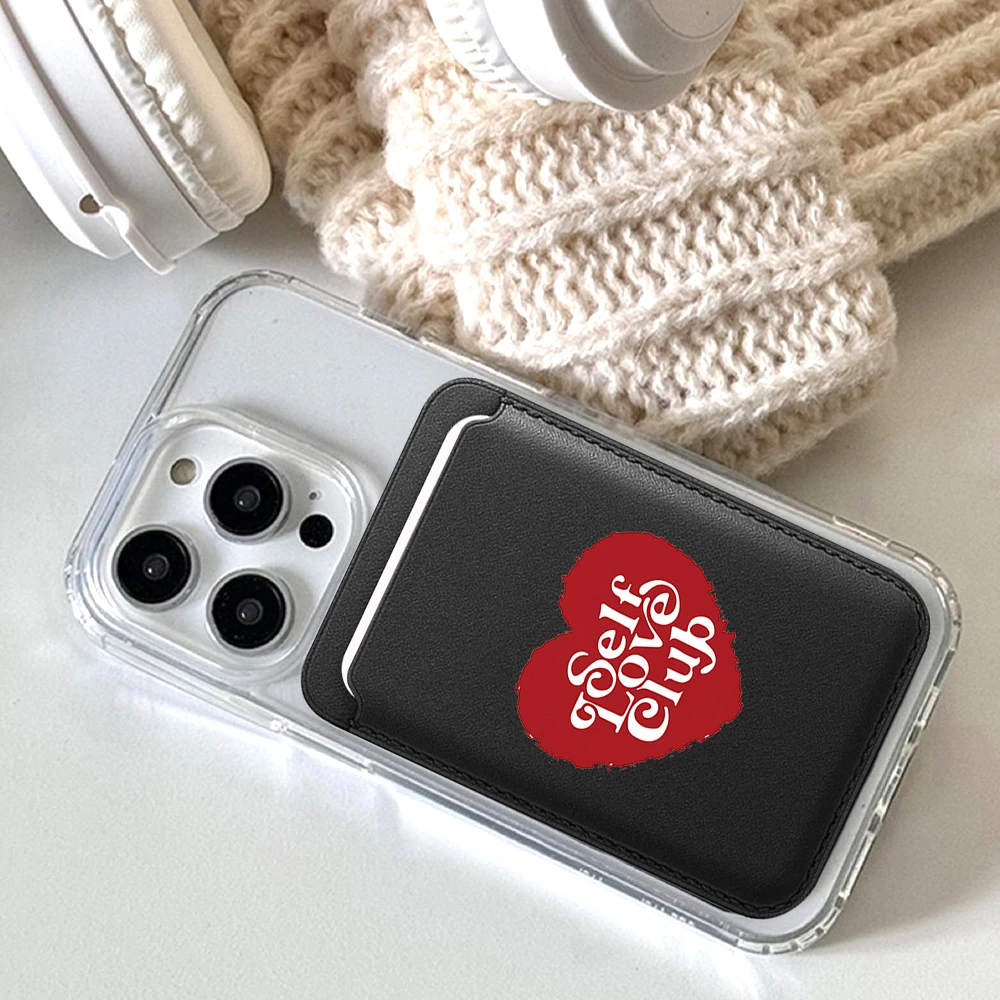 Self Love Club Leder-Kartenetui Handyhülle Kartenhalter für Magnetische Hülle Geeignet für alle iPhone Magsafe Karten-Handy-Rückseiten-Taschen – Detail 4