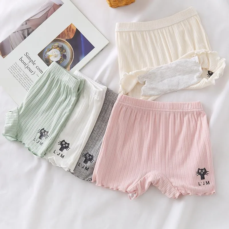 Children Summer Shorts Girls Lace Safety Pants Kids Panties Girls Underwear Leggings Baby Clothes 3-10Y Teen Solid Boxer Short