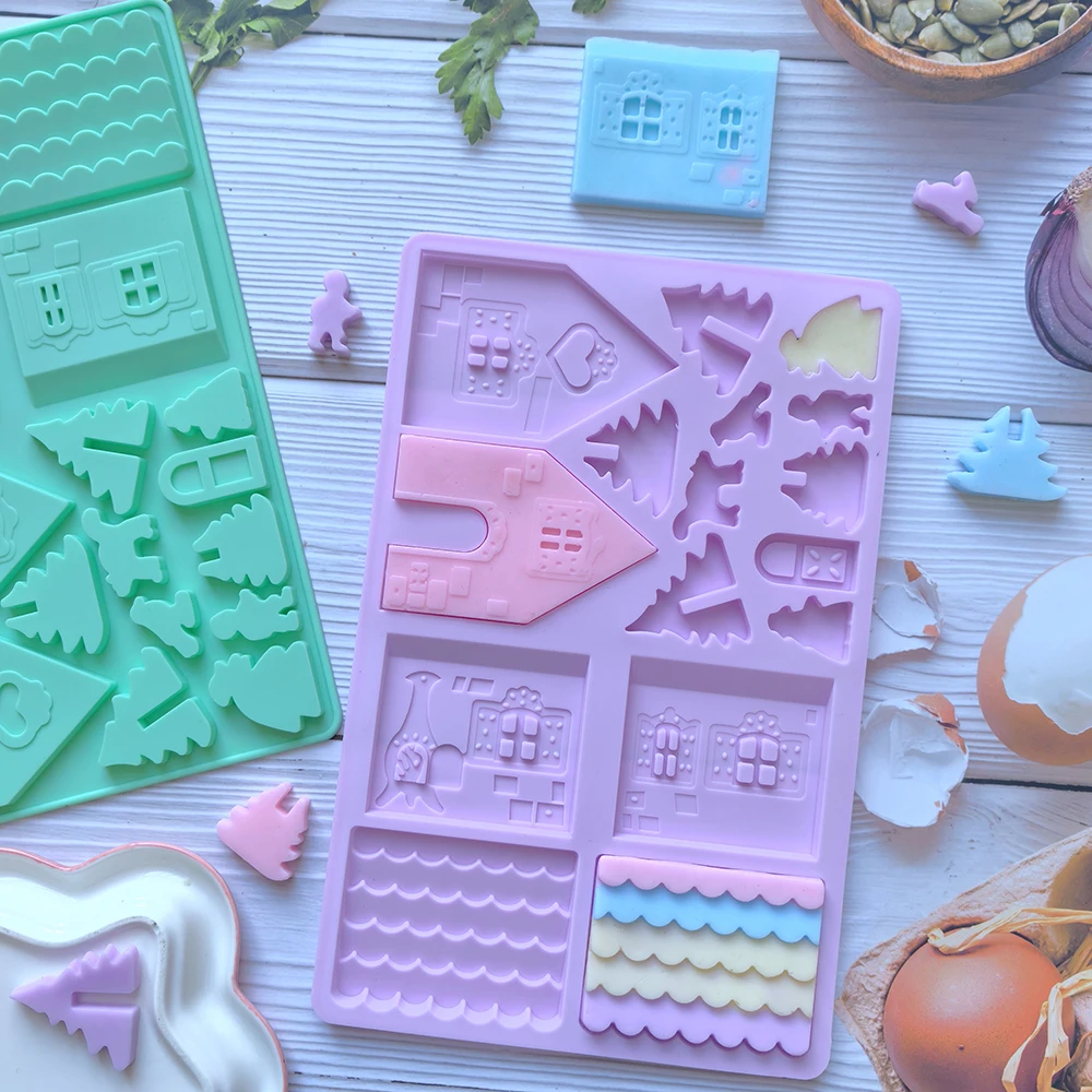 1pc Christmas House Chocolate - Silicone Mold Ocean ulasan dan harga