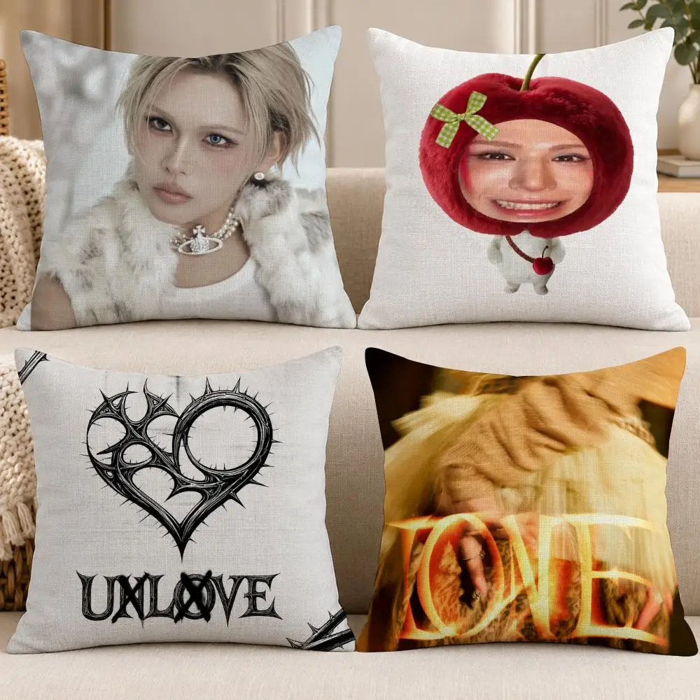 Group Kpop X-XLOV Cushion Cover Soft Short Cover Washable Sofa Bed Dorm Garden Home Office Chair Decor