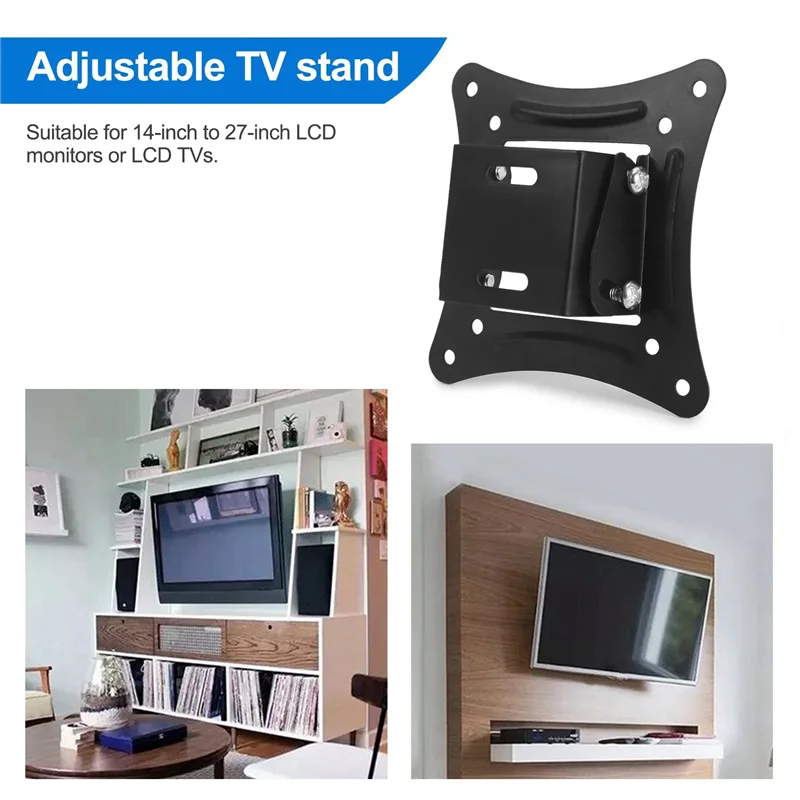Dudukan Dinding Universal untuk Layar LED LCD 14-27 Inci Monitor Tinggi Dapat Disesuaikan Dinding Dapat Ditarik untuk VESA Tv-C12